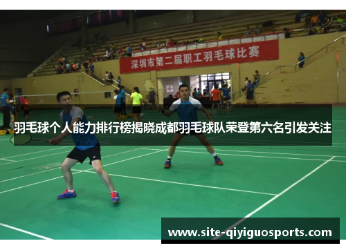 羽毛球个人能力排行榜揭晓成都羽毛球队荣登第六名引发关注